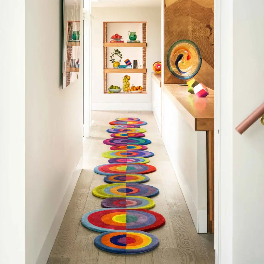 Retro Handmade Wool Runner Rug