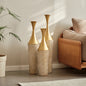 Champagne Style Metal Floor Vase Set